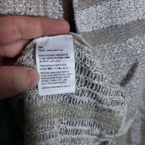 Style & Co Sweater Jacquard Plaid OpenFront Cardigan PM - Picture 4 of 5